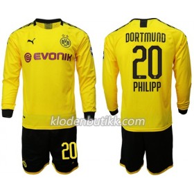 Borussia Dortmund Philipp 20 Barn Hjemmedraktsett 2019-2020 Langermet (+ Korte bukser)